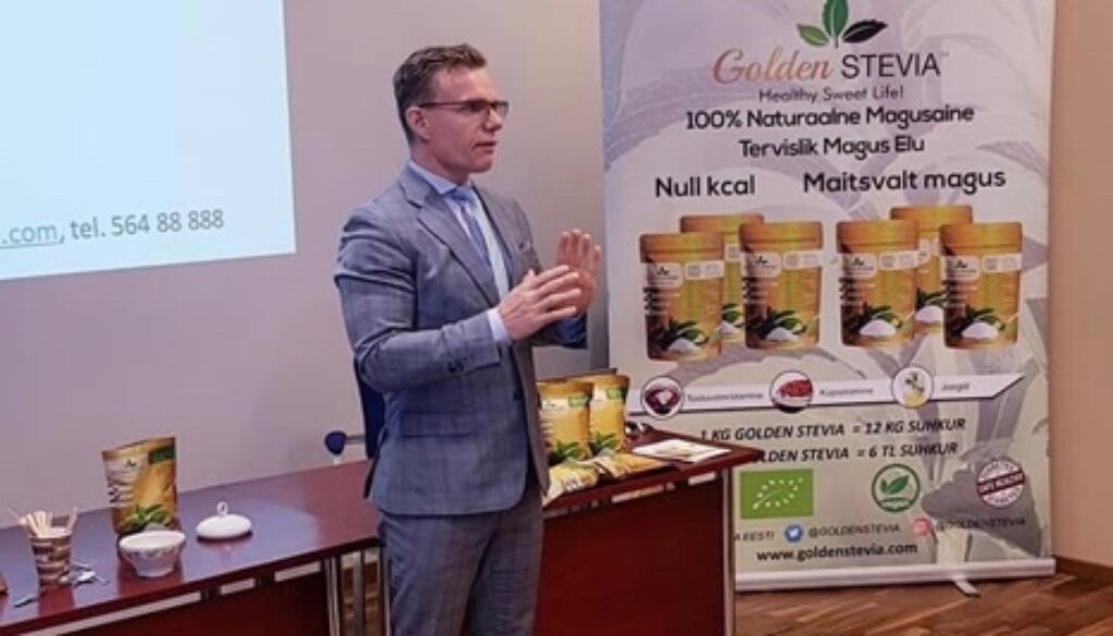 Veiko Huuse presentation of Golden Stevia at Estonia