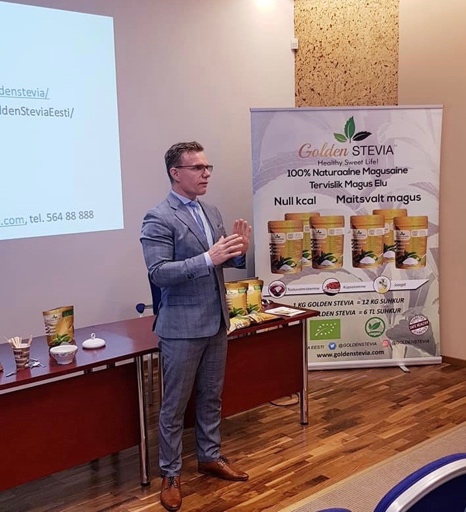 Veiko Huuse presentation of Golden Stevia at Estonia